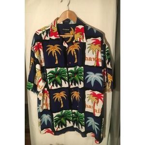 Pool Koman Sport Men's Aloha Hawaiian Short Sleeve Floral Button-Down Shirt